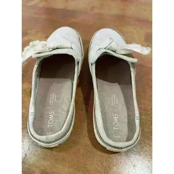 EUC TOMS Women’s Heritage Tan Canvas Sunrise Now Slip On Mule, Sz 9.5 - Picture 4 of 7